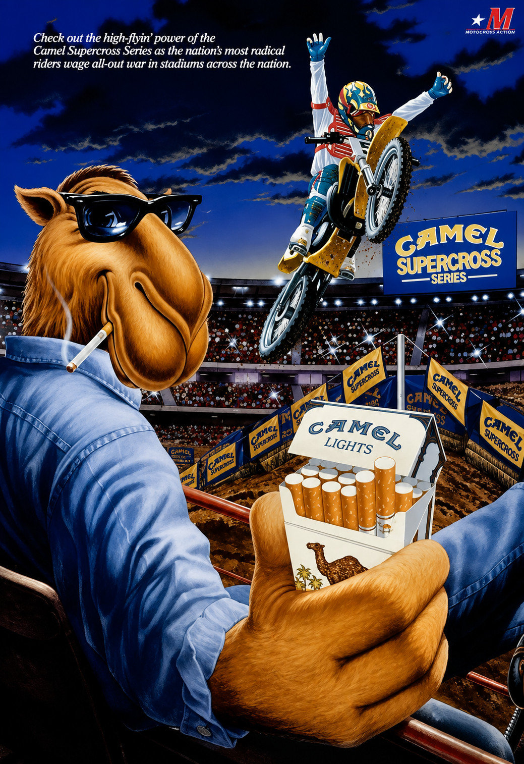 Vintage Camel Supercross Poster 13x19 – Motocross Motorcycle Racing Poster