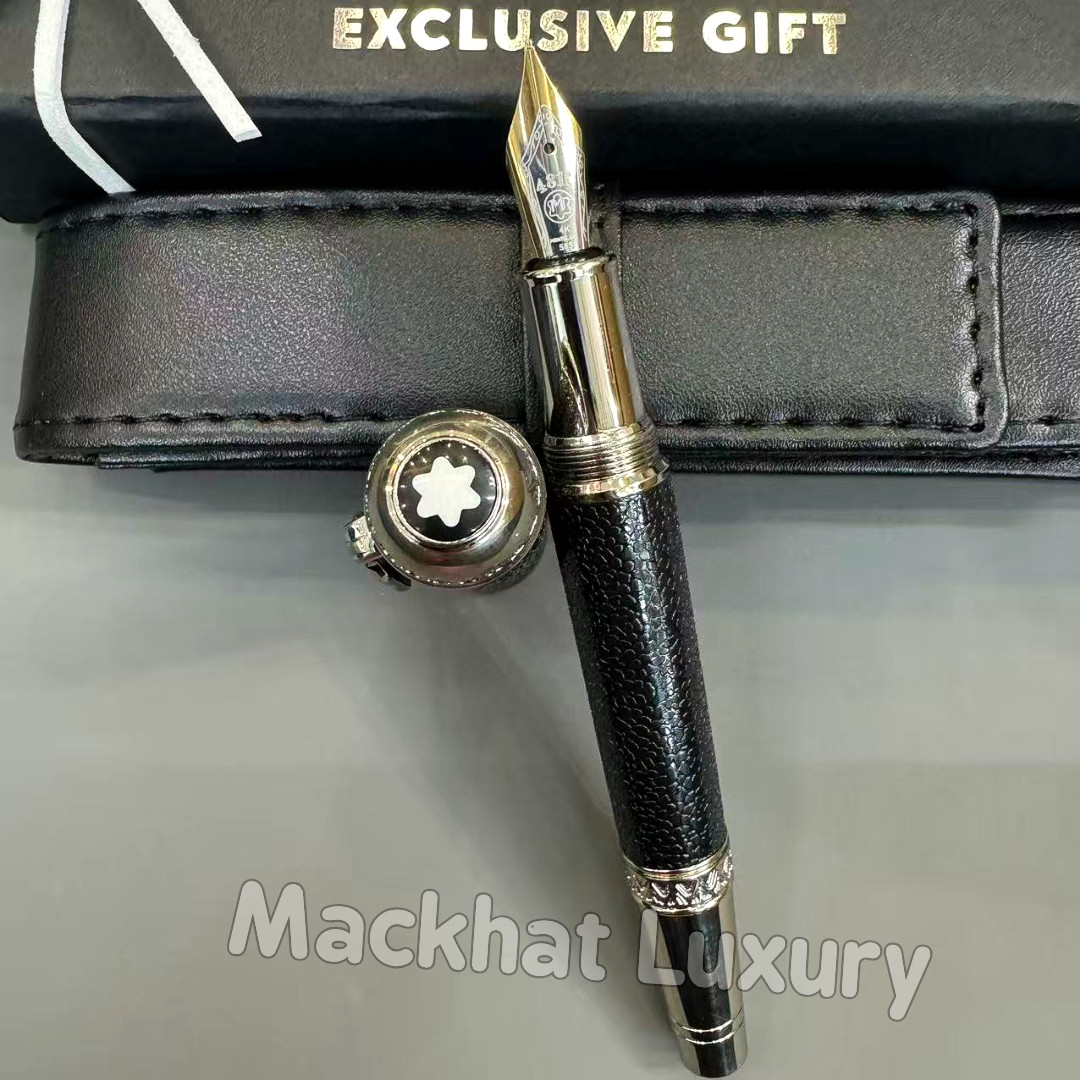 MONTBLANC Johann Wolfgang von Goethe Homage Black Silver Fountain Pen Gift
