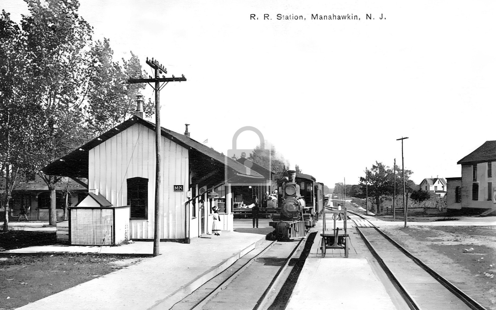 Railroad Train Station Depot Manahawkin New Jersey NJ - Reprint