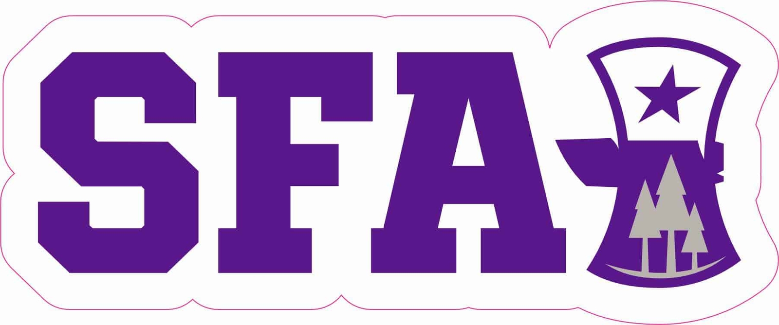 StickerTalk Officially Licensed SFA Sticker, 6 inches x 2.5 inches
