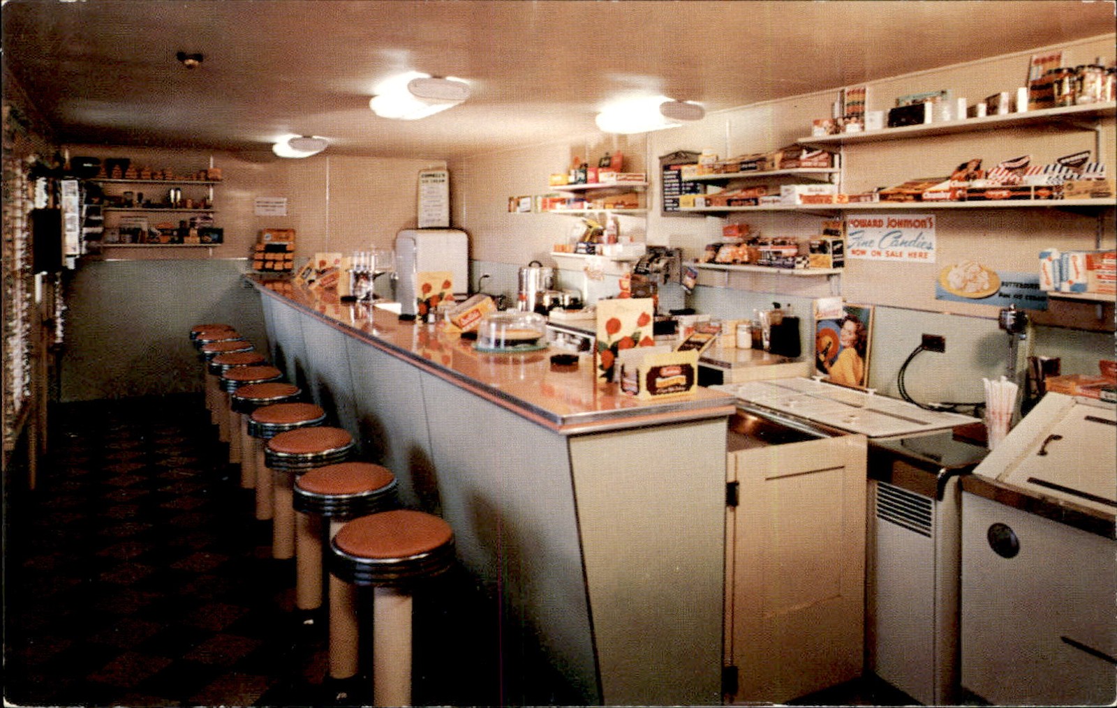 Livingston Manor NY Snack Shop Bob Wyer Photocards c1950s-60s Vintage Postcard