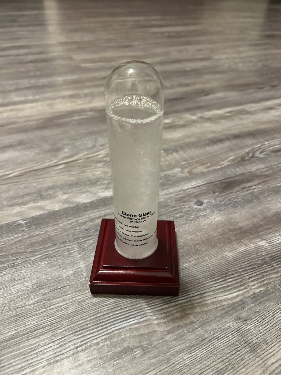 Vintage Admiral Fitzroy's Storm Glass Barometer Weather Predictor 7