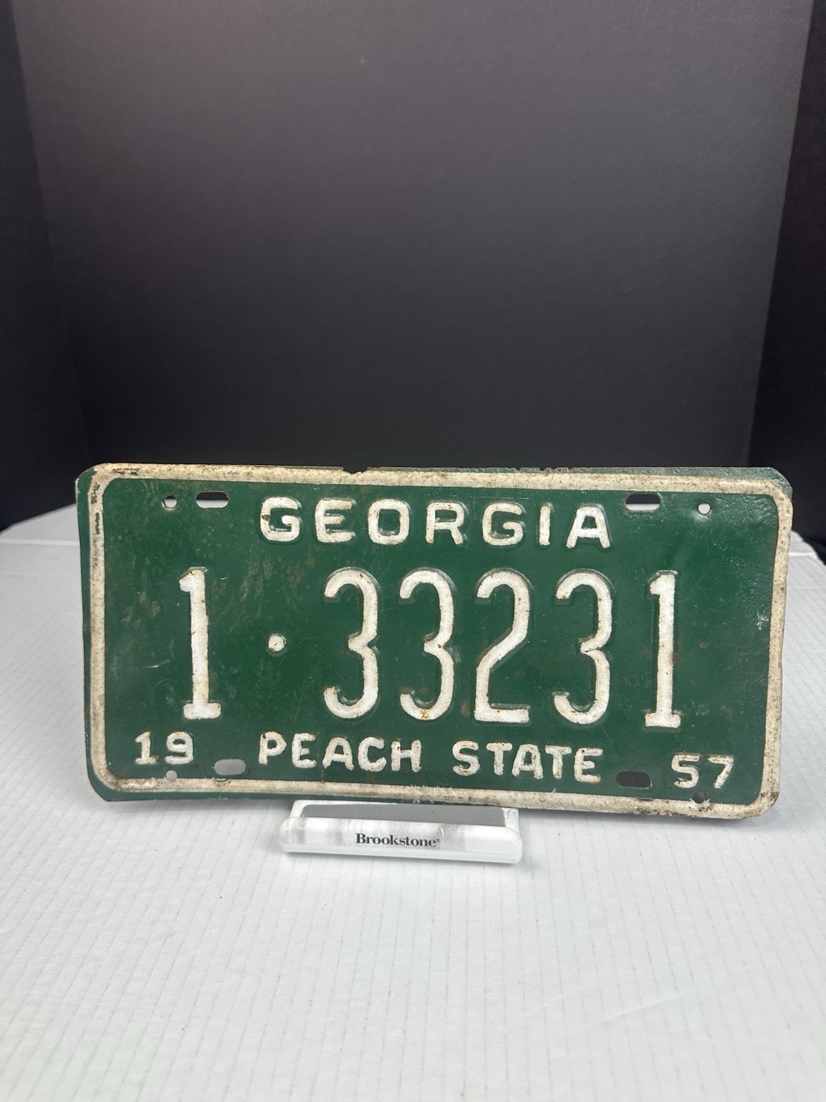 1957 GEORGIA license plate – FULTON CO– vintage car tag 1-33231 1957 GEORGIA license plate – FULTON CO– vintage car tag 1-33231