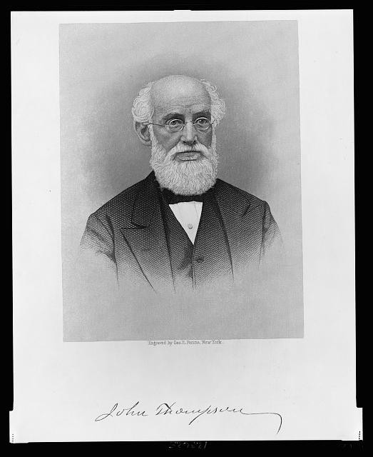John Thompson 1884 Engraved Portrait Print Banker Financial Publisher