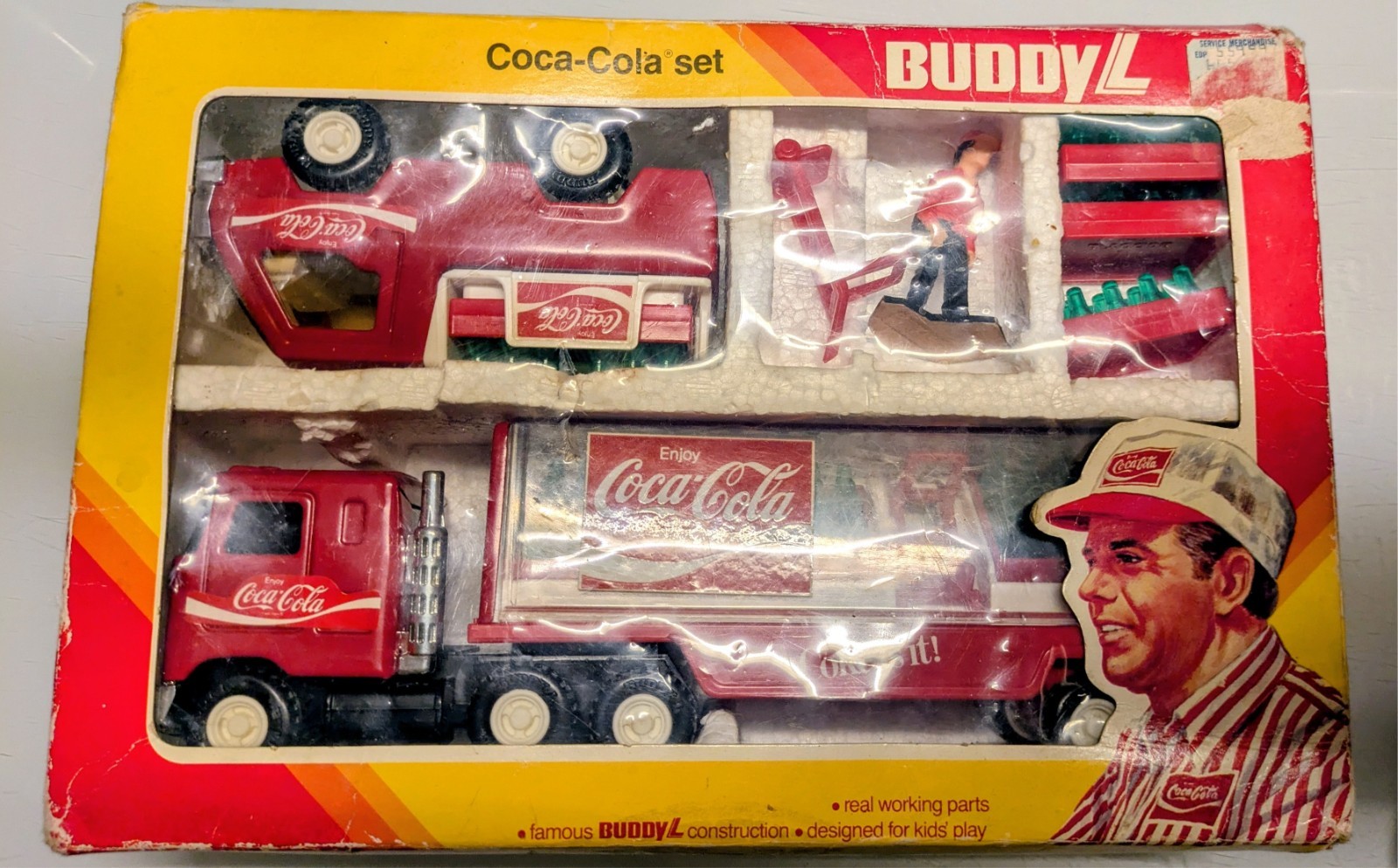 Vintage 1985 Buddy L Coca Cola 15 Piece Set Steel Tractor Trailer Coke Truck NOS Vintage 1985 Buddy L Coca Cola 15 Piece Set Steel Tractor Trailer Coke Truck NOS