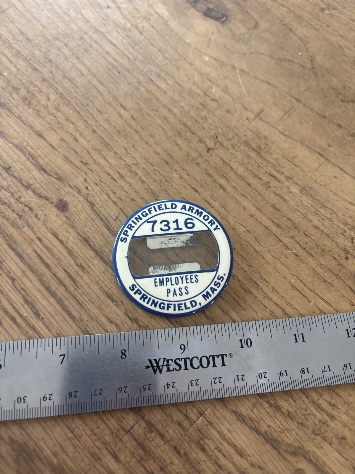 Rare VTG 1940's Springfield Armory Employee Pass Badge ID Pin Military History 3 Rare VTG 1940's Springfield Armory Employee Pass Badge ID Pin Military History 3