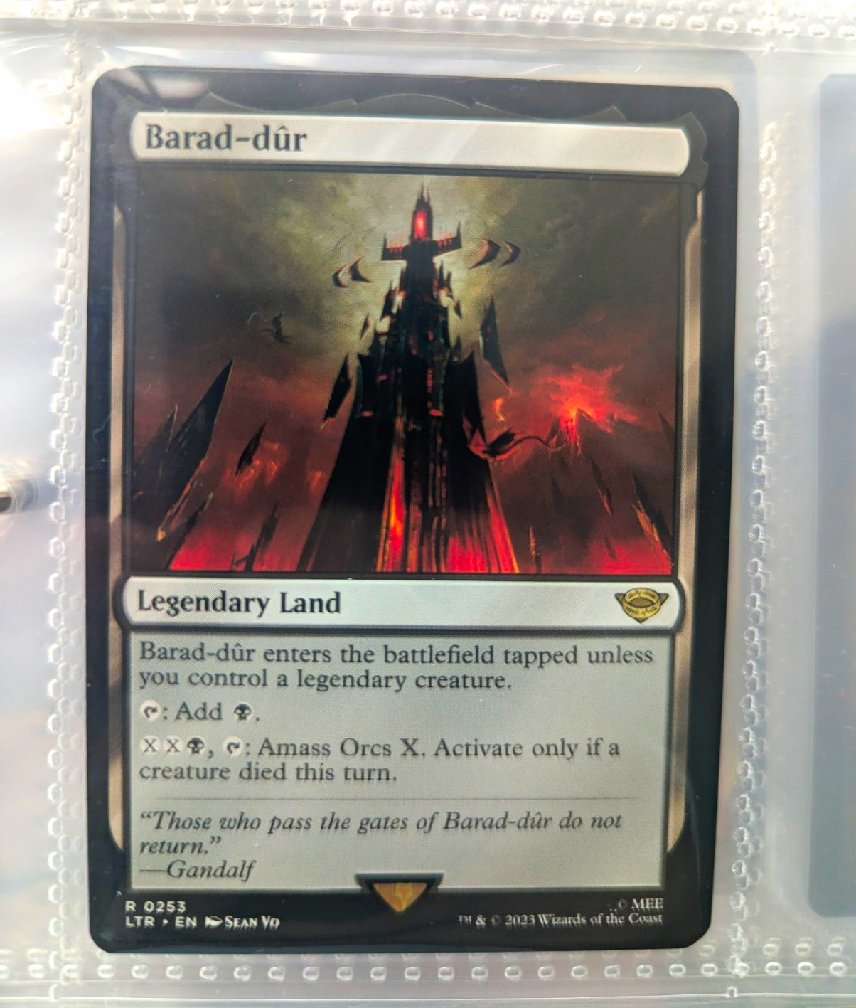 MTG Barad-dûr Lord of the Rings Legendary Land Rare 0253 English Regular