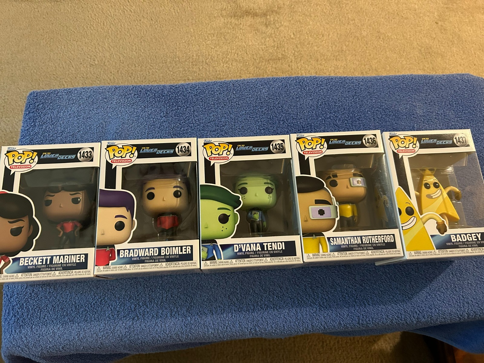 Funko Pop Star Trek Lower Decks Complete Set Of Five #s 1433 Through 1437 Funko Pop Star Trek Lower Decks Complete Set Of Five #s 1433 Through 1437