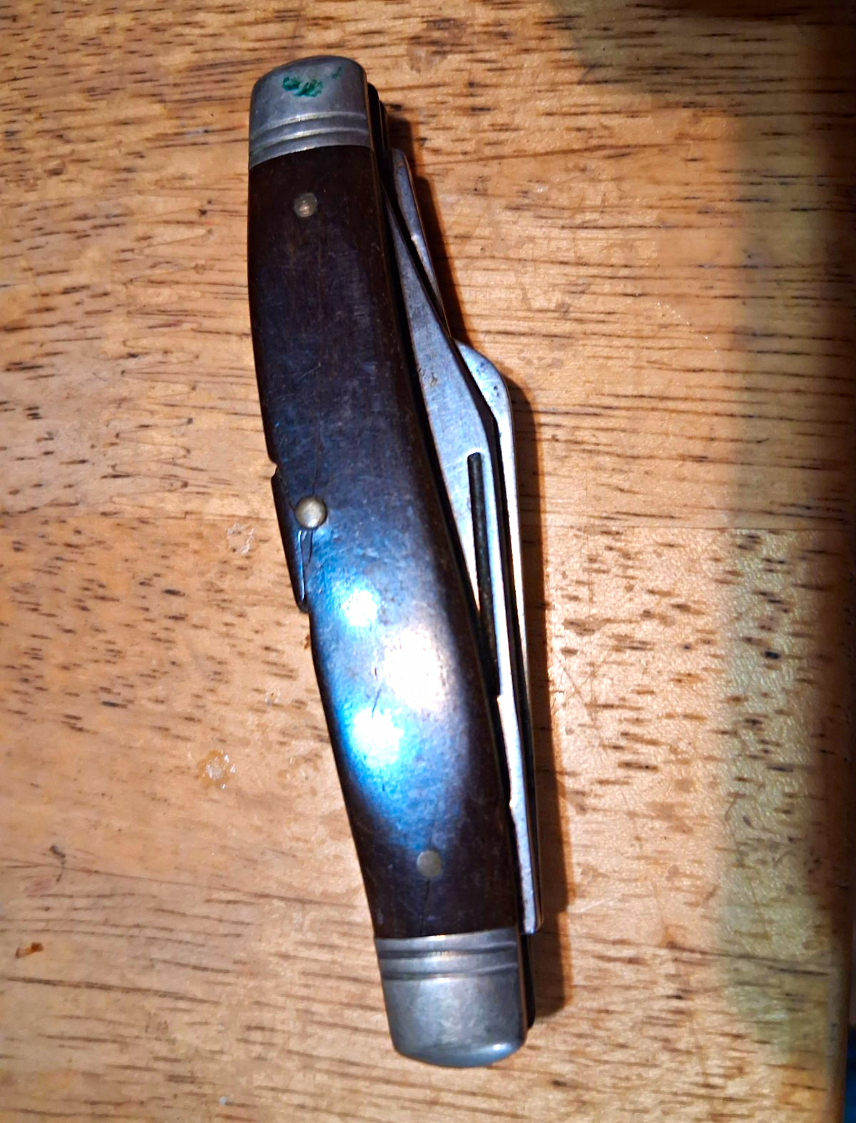 Schrade USA Vintage 1970 3-Blade Handle Slipjoint Pocketknife Carbon Steel