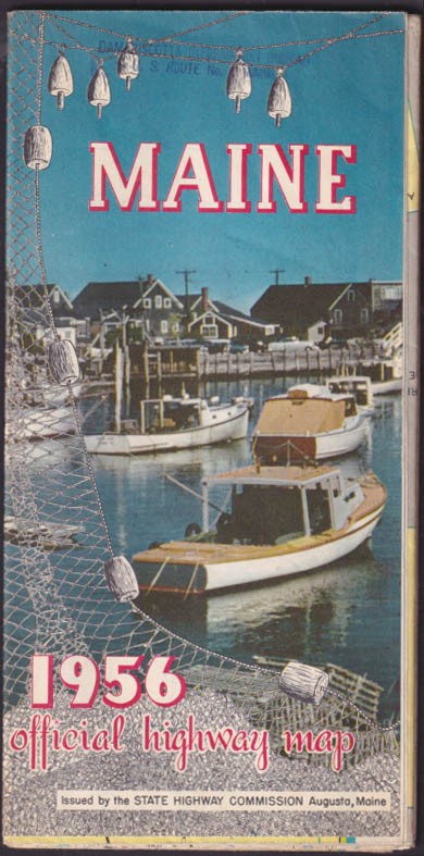 State of Maine Official Highway Road Map 1956
