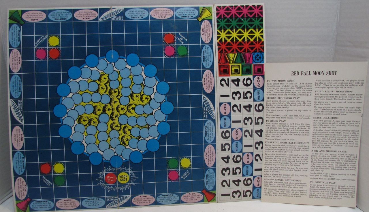1964 Red Ball Jets Sneakers Moon Shot Board Game Premium