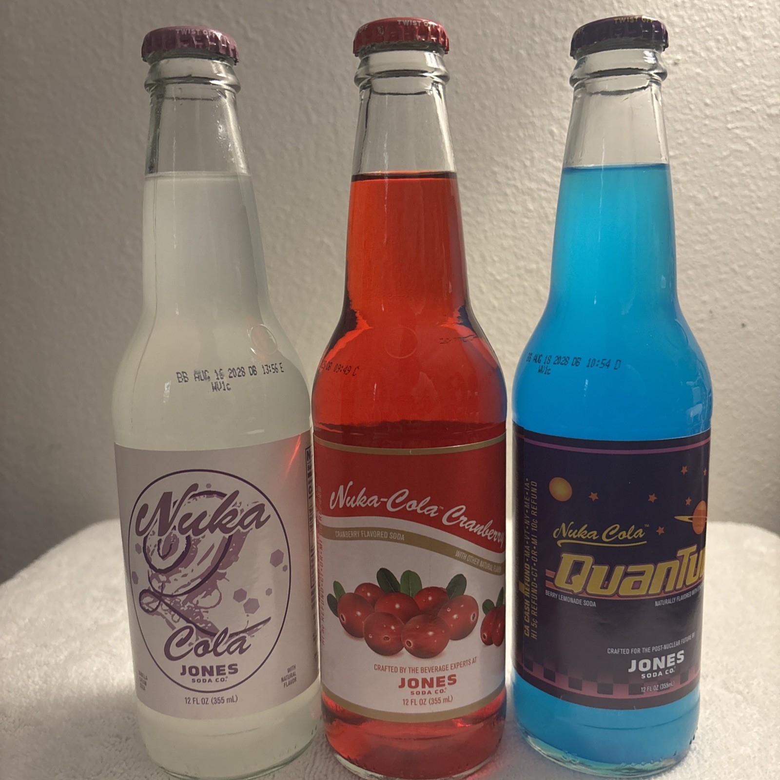 Fallout x Jones Soda “Vault-Dweller” 3-Pack Nuka Cola Quartz Cranberry Quantum
