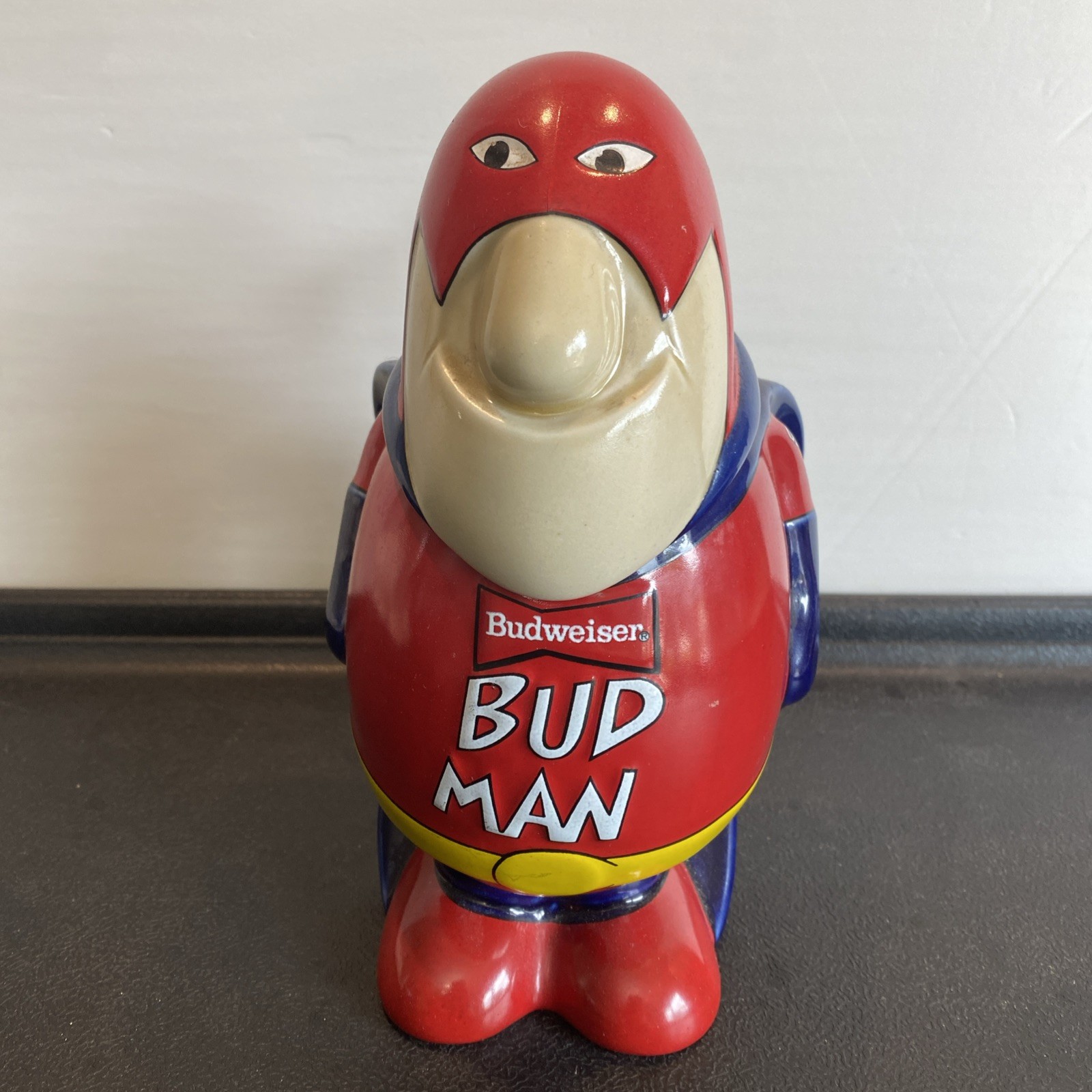 Vintage 1989 Budweiser Bud Man Lidded Ceramic Beer Stein Mug Anheuser Busch