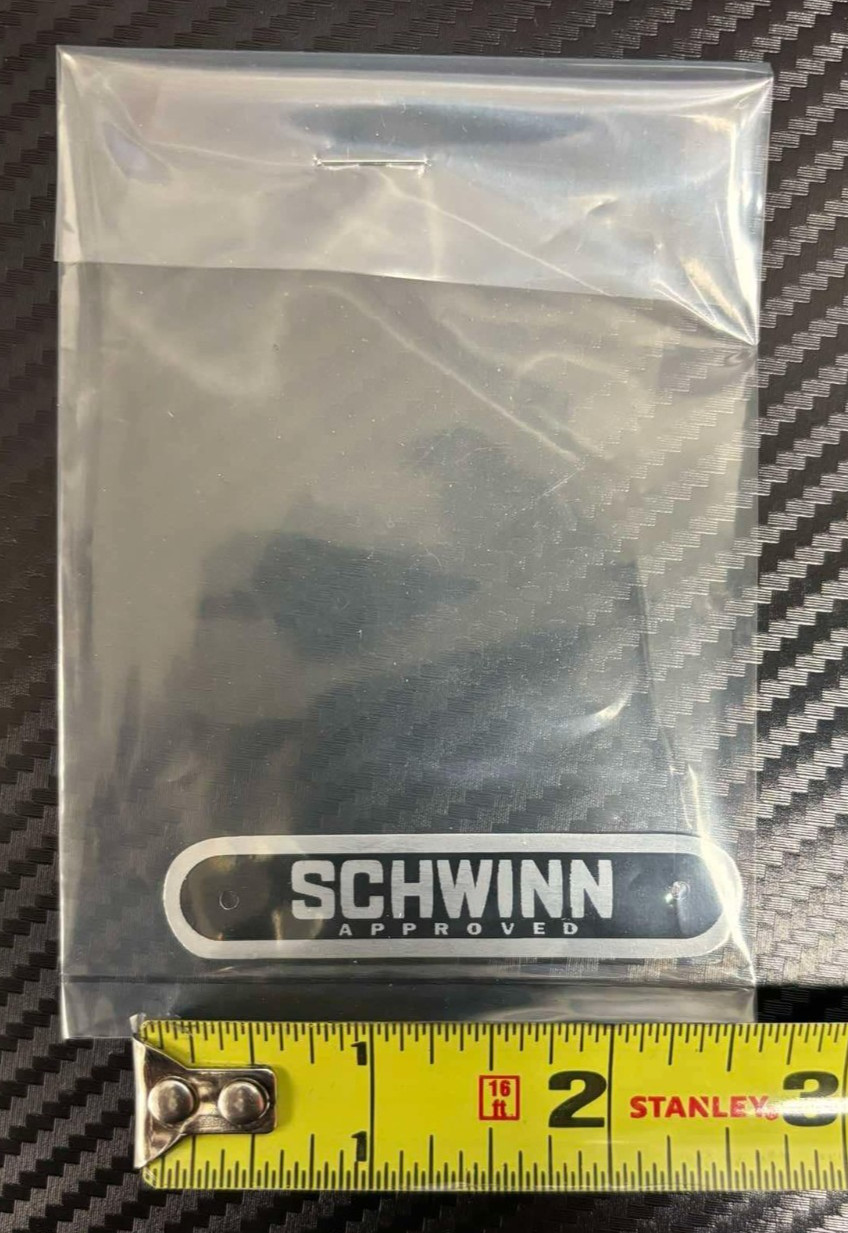 Schwinn Approved Seat Badge Name Plate Tag Emblem
