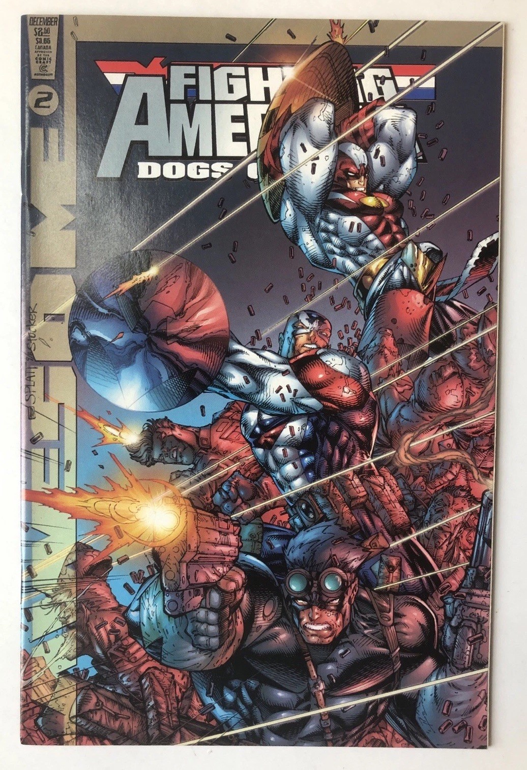 FIGHTING AMERICAN DOGS OF WAR #2 1998 COVER B AWESOME COMICS VF