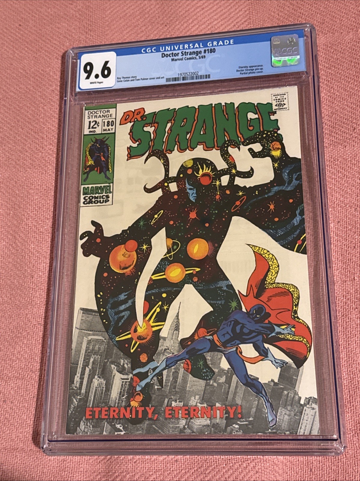 Doctor Strange #180, CGC 9.6, White Pages, Eternity App., Marvel, 1969
