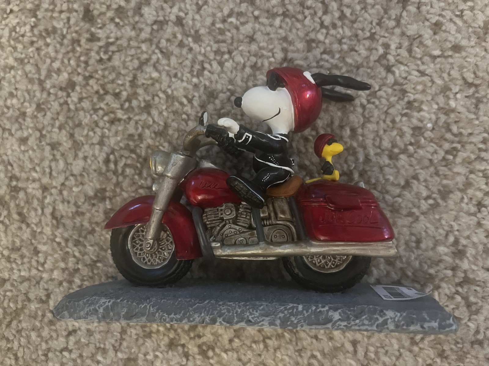 Westland Giftware Peanuts Joe Cool Snoopy on Motorcycle Figurine #8224 w/ Tag Westland Giftware Peanuts Joe Cool Snoopy on Motorcycle Figurine #8224 w/ Tag