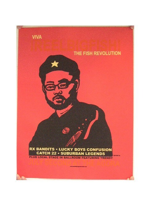 Fish Revolution Silkscreen Poster Viva Red