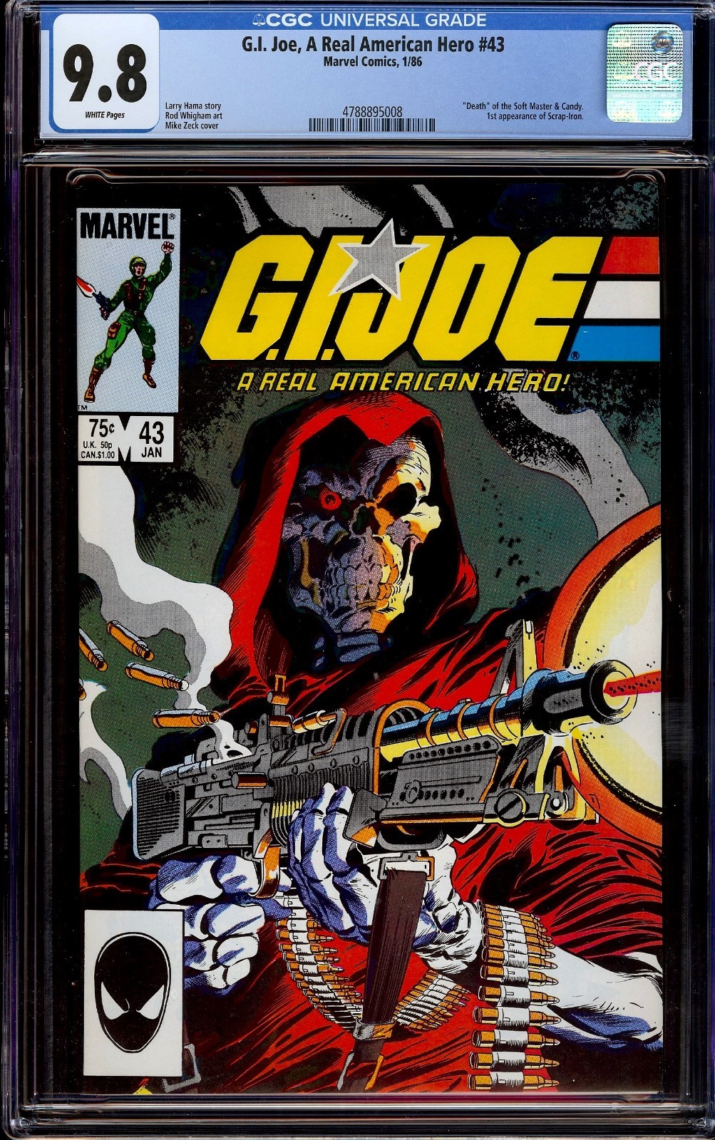 G.I Joe, A Real American Hero #43...CGC 9.8 NM/M..First appearance of Scrap-Iron