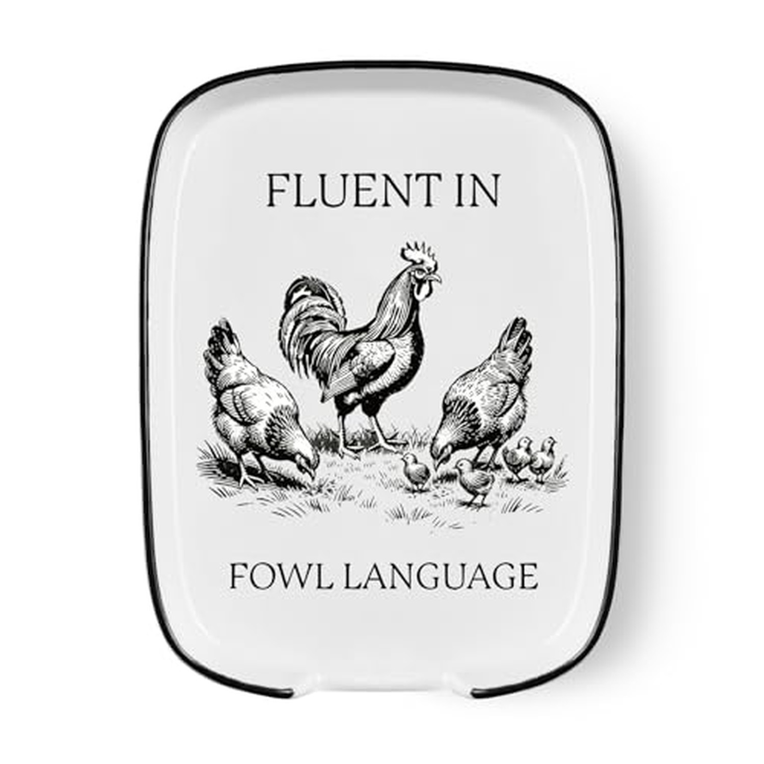 Funny Rooster Spoon Rest for Kitchen Counter - Ceramic Fowl Language Spoon Ho...