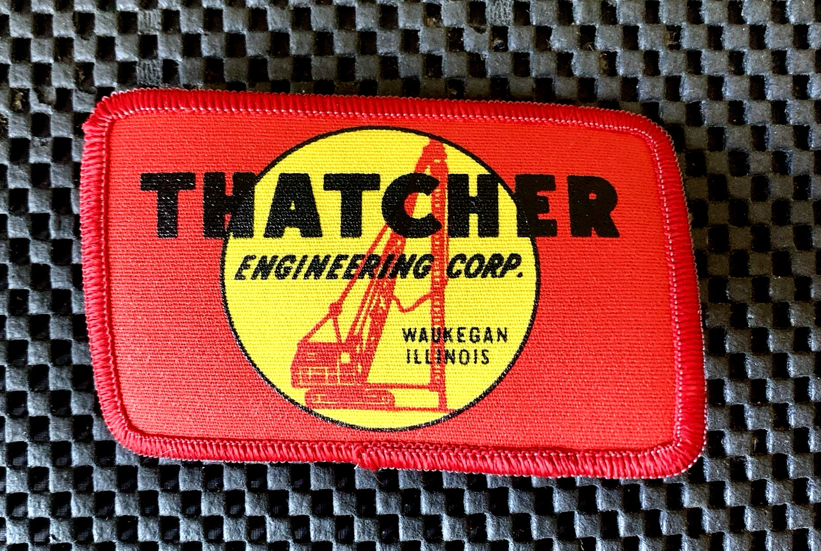 THATCHER ENGINEERING CORP. PRINTED SEW ON PATCH WAUKEGAN ILLINOIS 4 x 2 1/2\