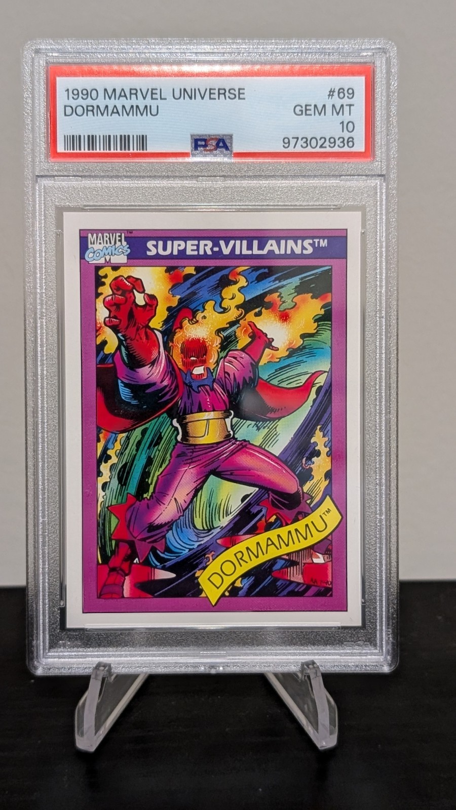 1990 Impel Marvel Universe #69 Dormammu PSA 10 Gem Mint - Pop 92 1990 Impel Marvel Universe #69 Dormammu PSA 10 Gem Mint - Pop 92