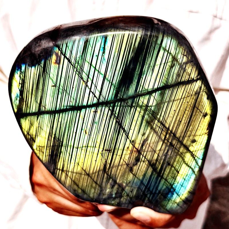 4.47LB Top natural Labrador flash moonstone quartz crystal mineral specimen 4.47LB Top natural Labrador flash moonstone quartz crystal mineral specimen