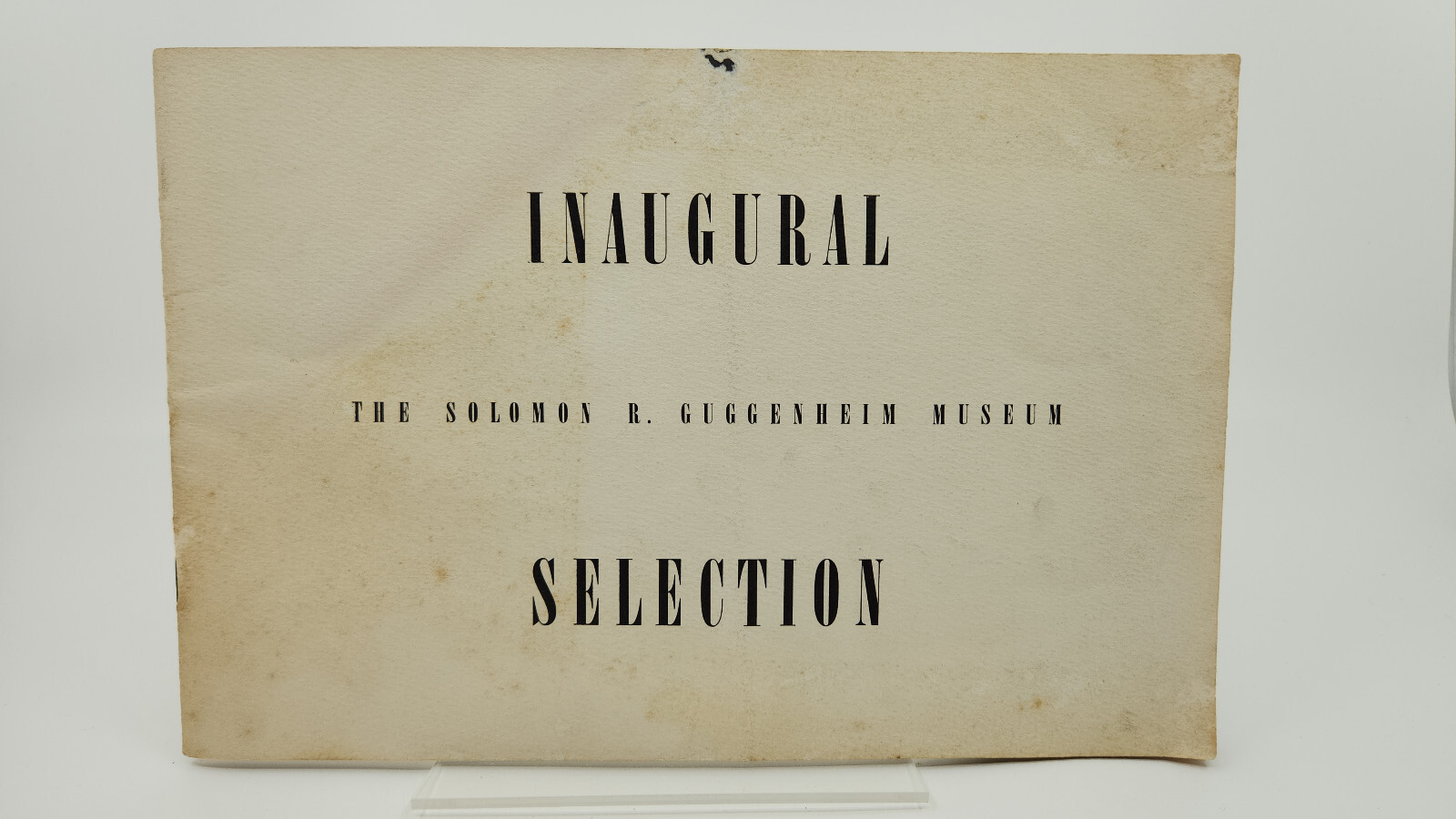 Guggenheim Museum 1959 Program Booklet - Inaugural Selection Guggenheim Museum 1959 Program Booklet - Inaugural Selection