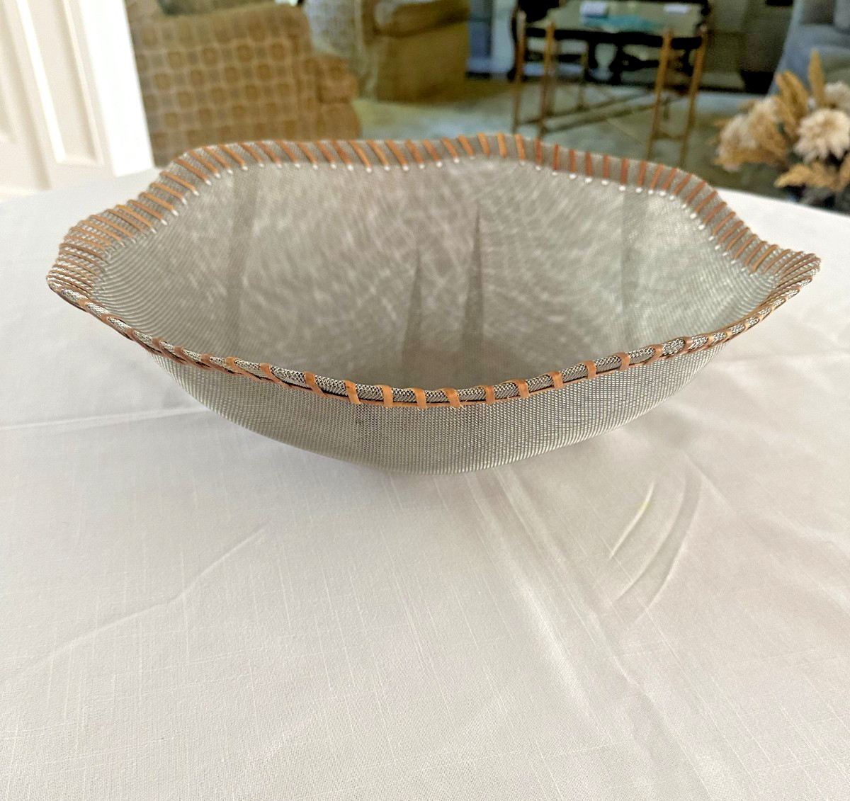 Alessi Fratelli Campana Peneira Mesh Basket with Natural Fibers DS29
