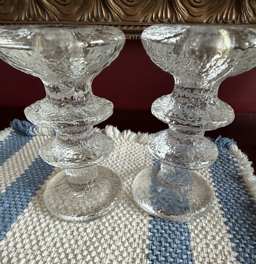 Iittala Festivo Timo Sarpaneva Taper Candle Holders Finland Set of 2 Iittala Festivo Timo Sarpaneva Taper Candle Holders Finland Set of 2