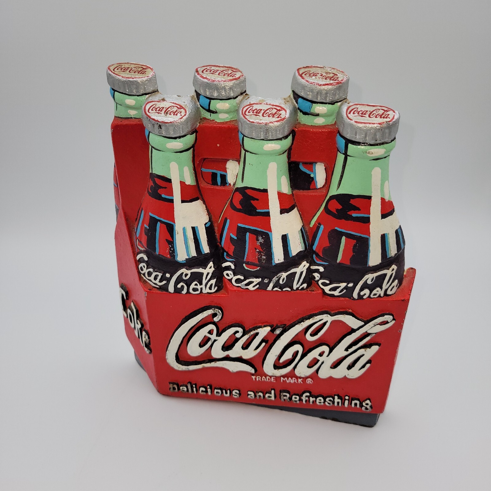Vintage 1997 The Coca-Cola Company Cast Iron Large Heavy Doorstop