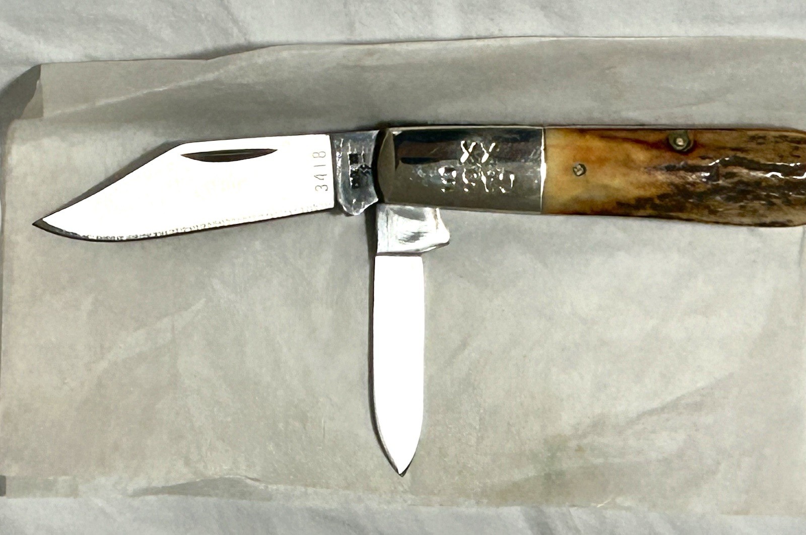 CASE XX BARLOW KNIFE 52009 1/2 STAG HANDLES UNUSED 2000 CASE XX BARLOW KNIFE 52009 1/2 STAG HANDLES UNUSED 2000