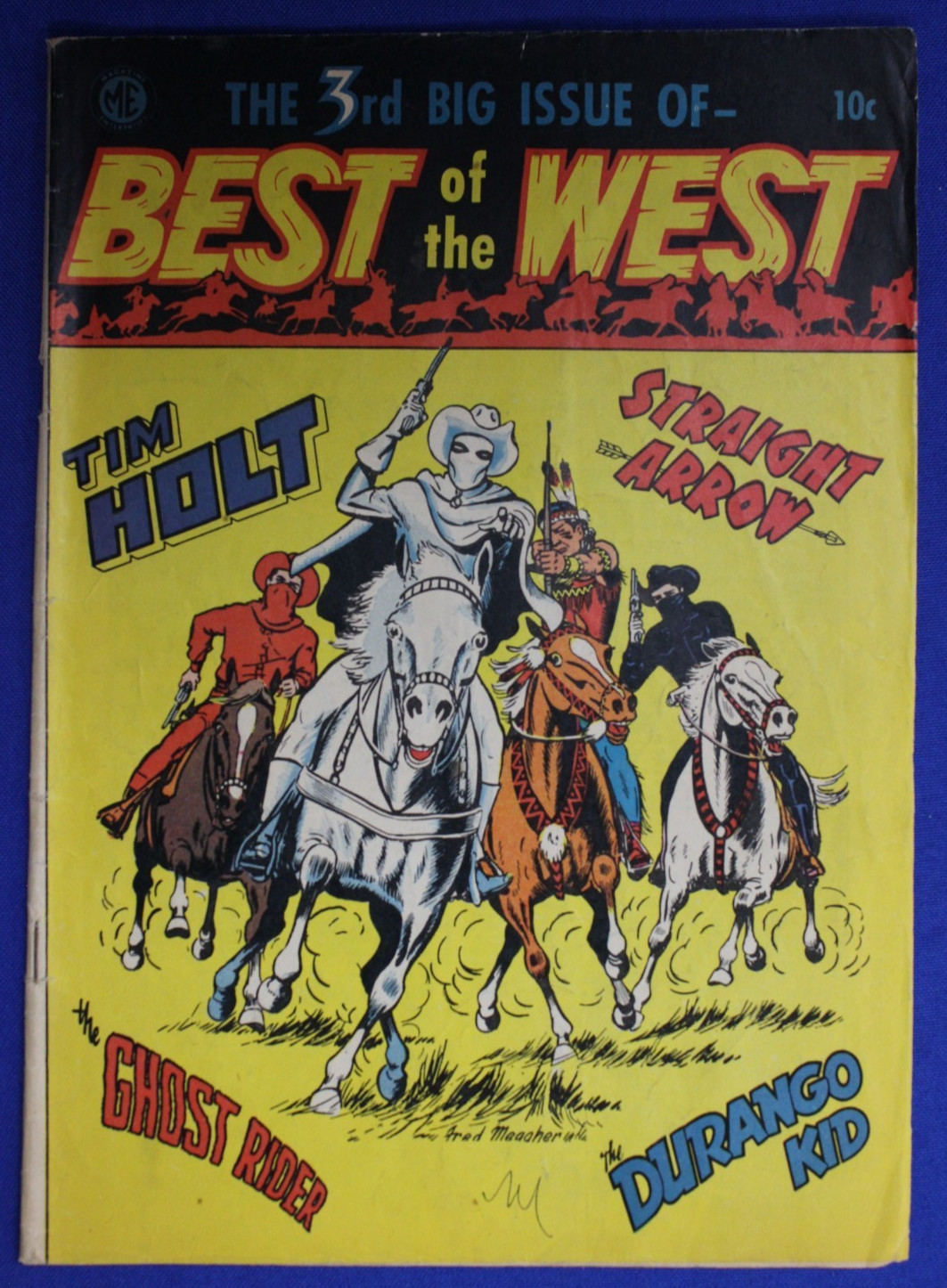 Best of the West #3 VG Magazine Enterprises 1952 Straight Arrow Ghost Rider