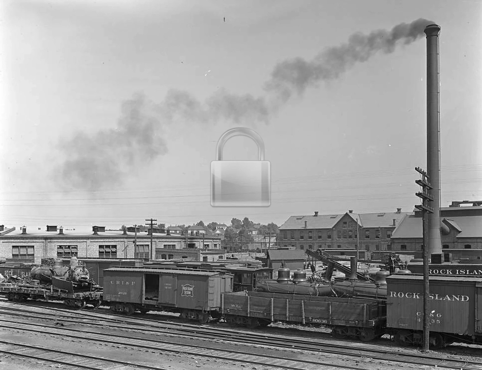 Chicago, Rock Island & Pacific Railroad Horton, Kansas Shops 5 x 7 Photo Chicago, Rock Island & Pacific Railroad Horton, Kansas Shops 5 x 7 Photo