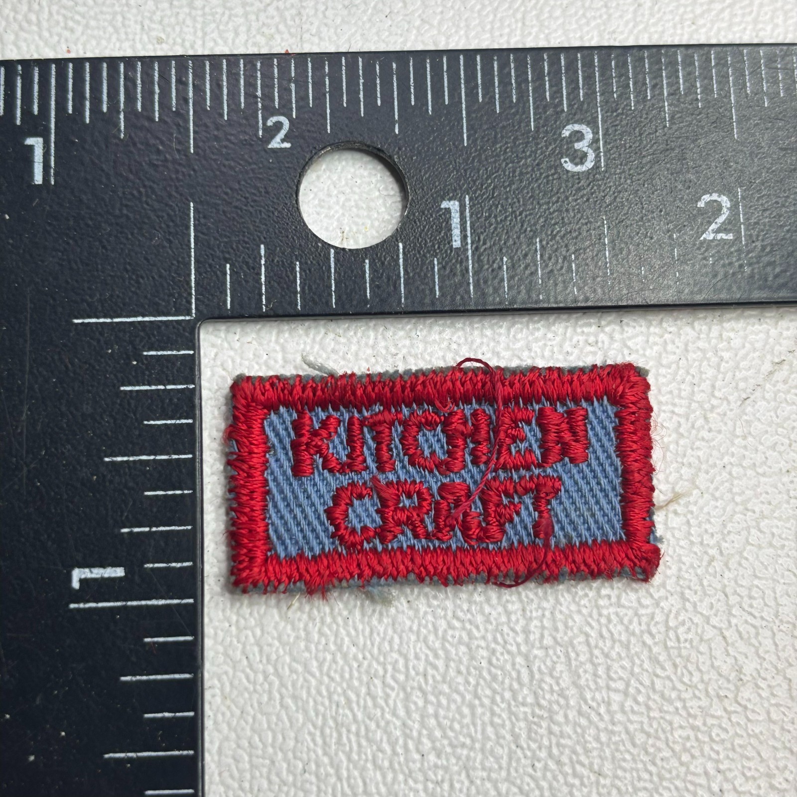 Vtg POSSIBLY Girl Scouts Related? KITCHEN CRAFT Segment Tab Patch 65SQ