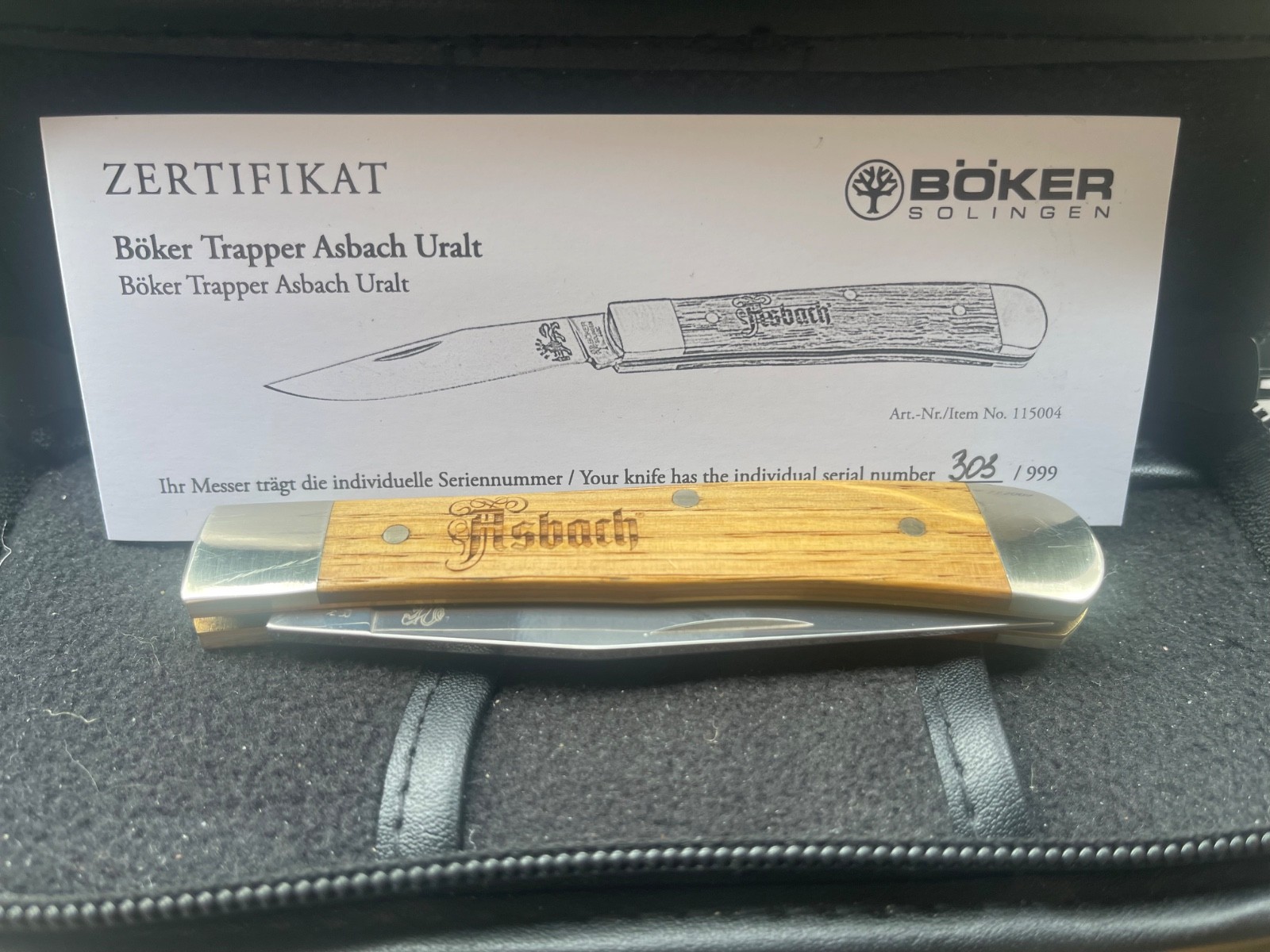 Boker Asbach Uralt Trapper Pocket Knife 3.35\ Boker Asbach Uralt Trapper Pocket Knife 3.35\