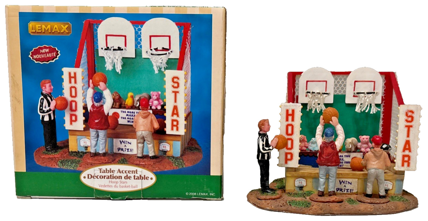 Lemax 2008 Hoop Star Carnival Basketball Game Village Collection