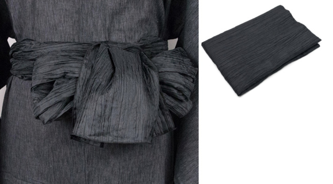 Japanese Men's Traditional Yukata Kimono Heko Obi Belt 400 x 45cm Black Japanese Men's Traditional Yukata Kimono Heko Obi Belt 400 x 45cm Black