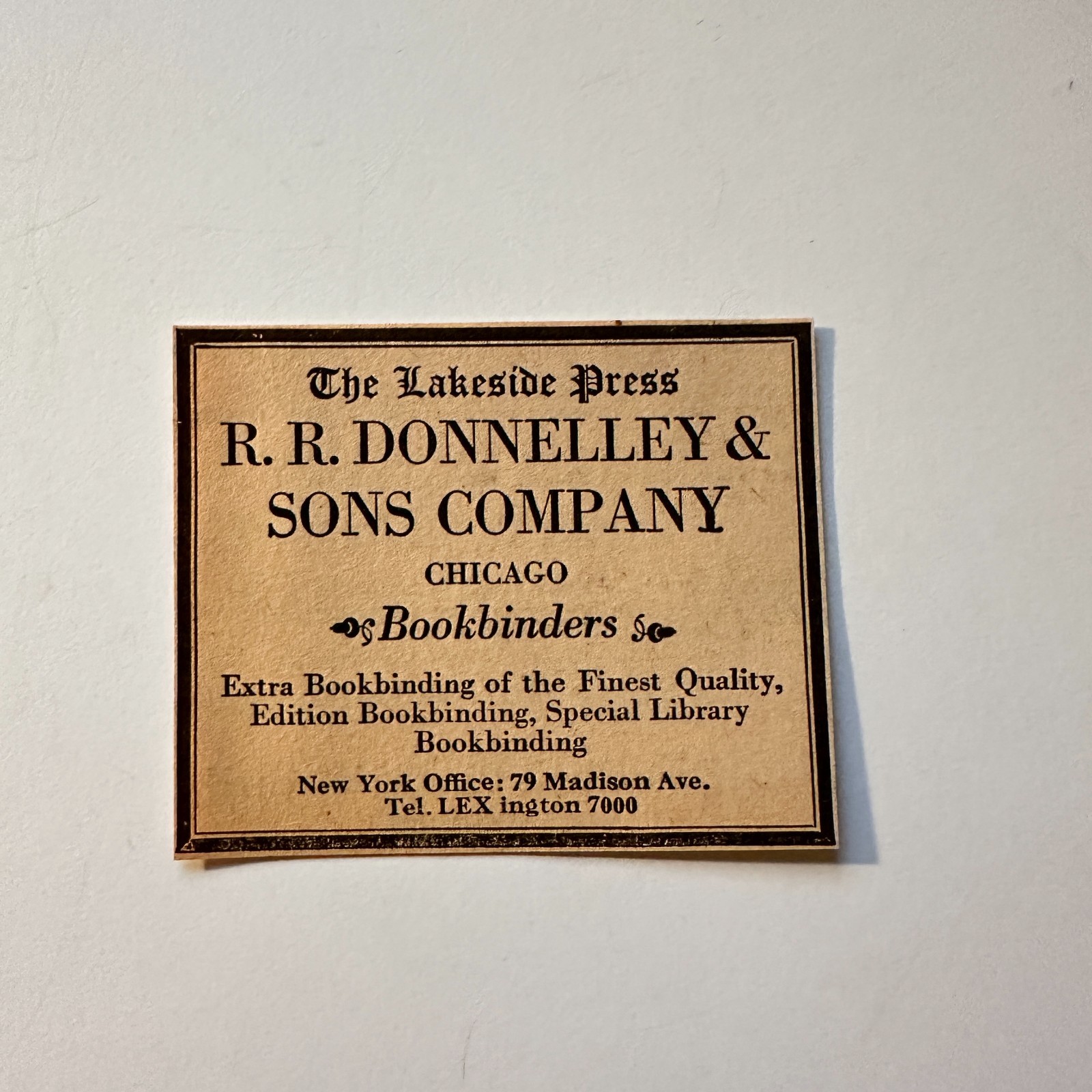 The Lakeside Press RR Donnelley & Sons Company Madison Ave NY 1929 Ad 4AK7-S30