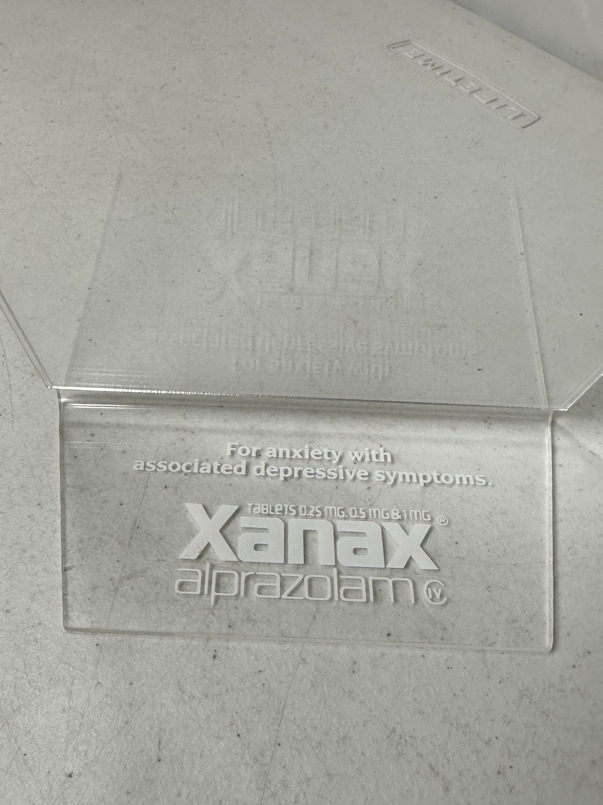 Vintage Xanax Advertising Promotional Display Or Picture Frame