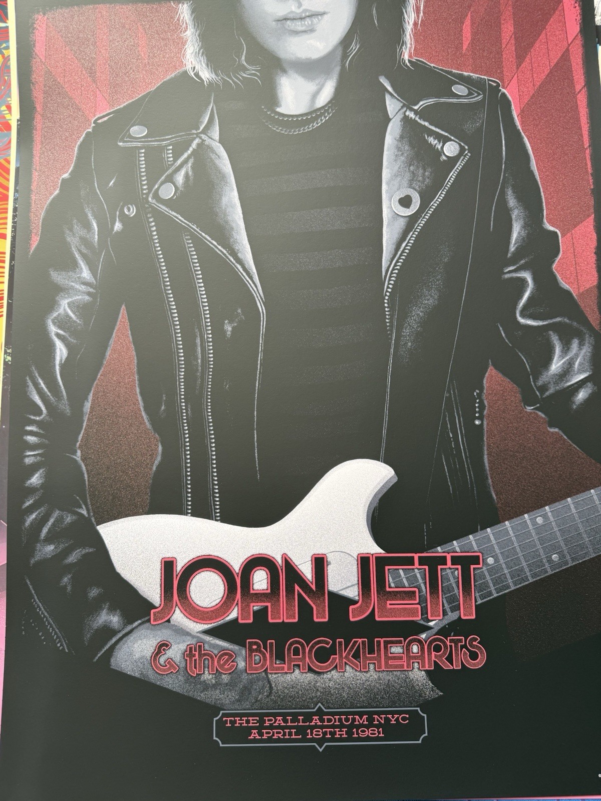 JOAN JETT  & THE BLACKHEARTS POSTER NYC 1981  PALLADIUM Official Merch 18x24