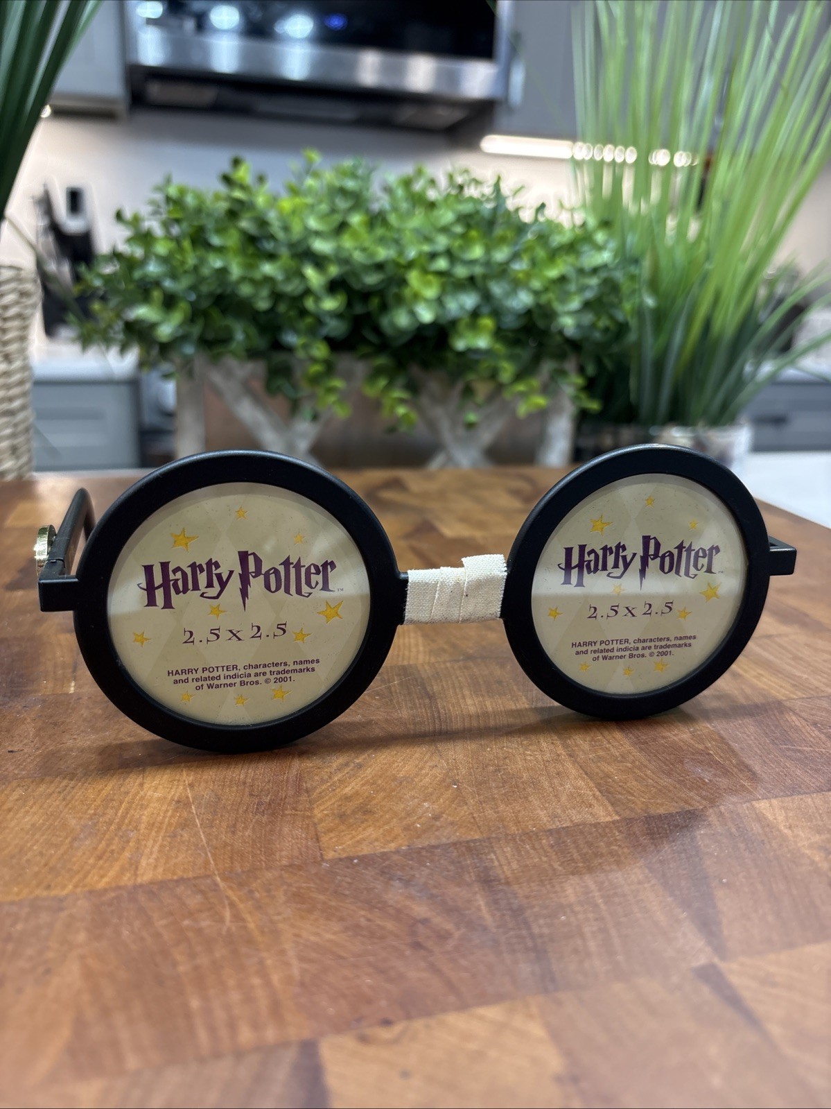 Vtg Harry Potter Glasses Picture Frame Warner Bros. 2.5 X 2.5 Party Favor New