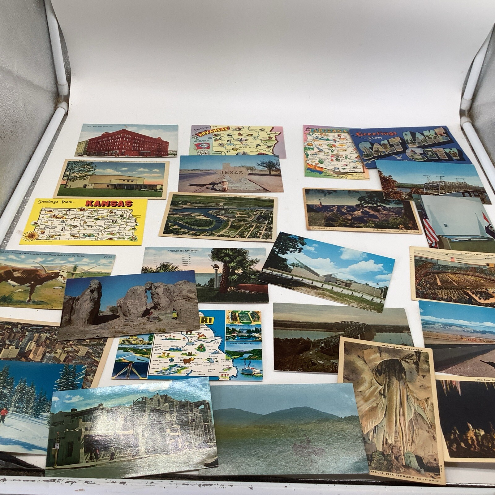 26 SW USA Postcards Texas Utah Missouri Kansas Arkansas Arizona NM 1930-1980
