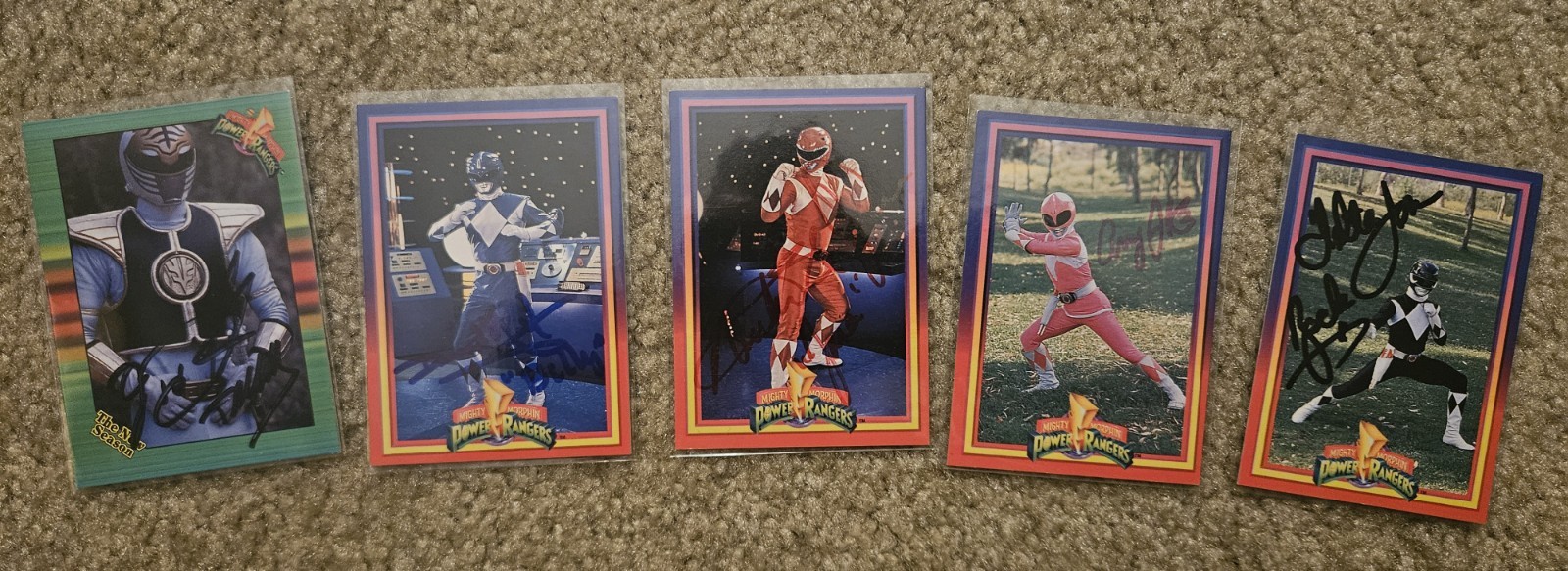 Vintage Mighty Morphin Power Rangers Trading Cards ,Signed MMPR Vintage Mighty Morphin Power Rangers Trading Cards ,Signed MMPR