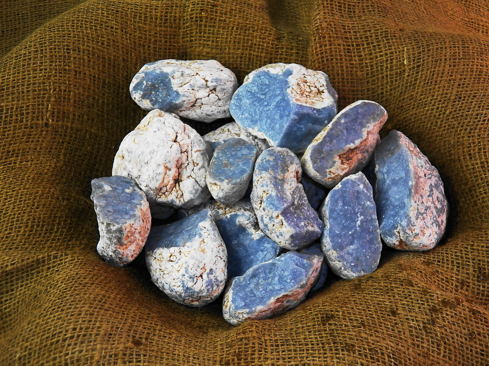 2000 Carat Lots of Rare High End Angelite Rough - Plus a FREE Faceted Gemstone