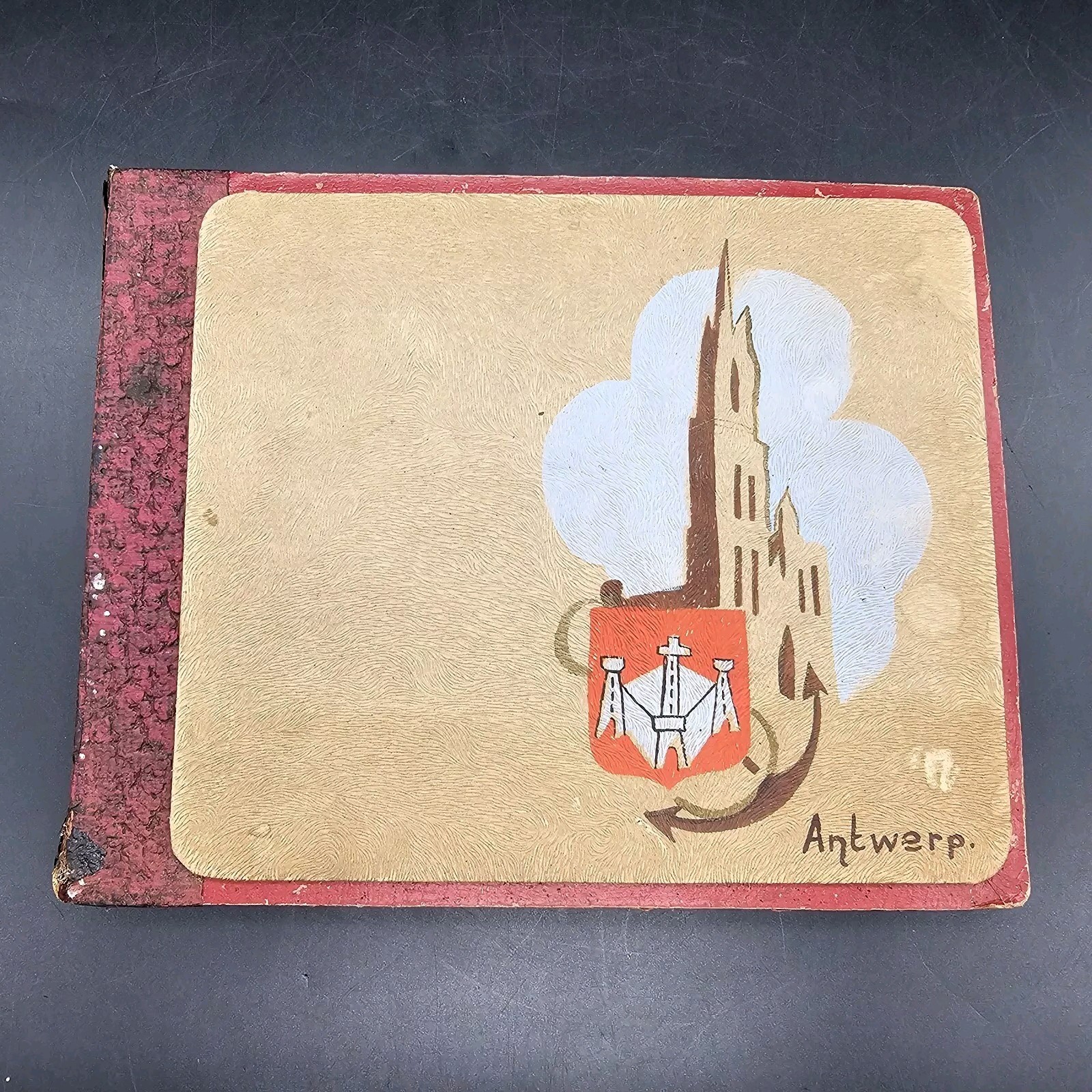 Vtg Photo Album 1945 Belgium Antwerp Brussels Waterloo