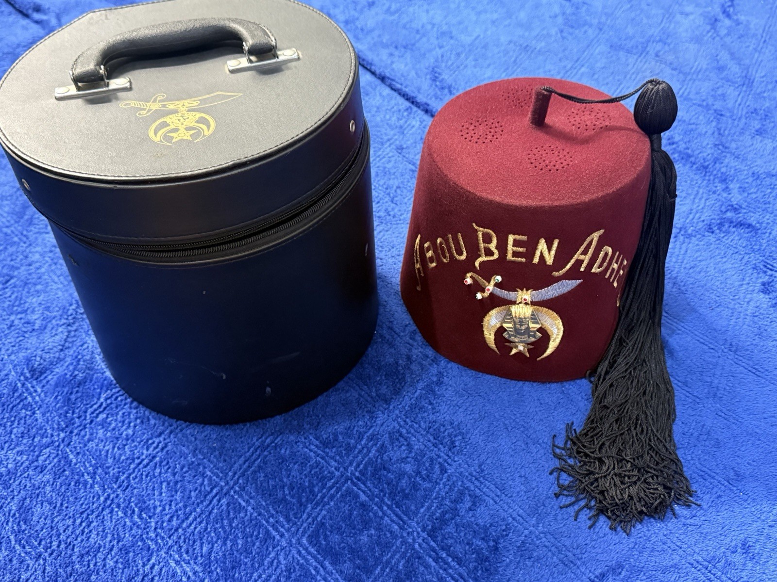 Vintage Fez Mason Sz 7 1/2 With Case