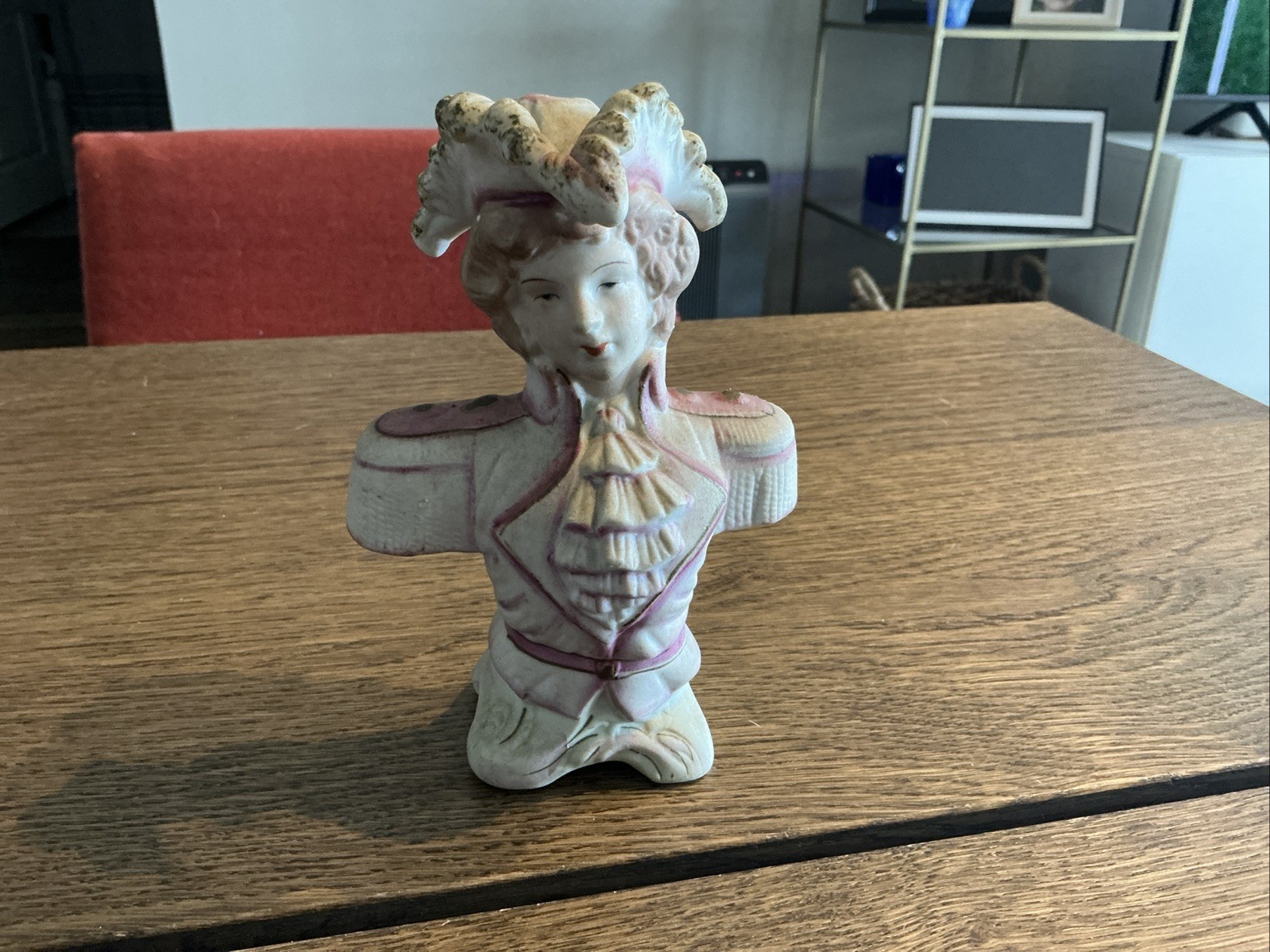 Vintage Bisque Victorian Napoleon Bust Statue Halsey Import Co