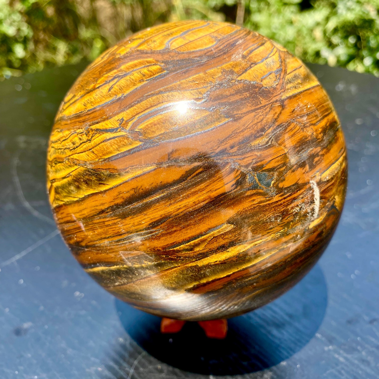 4.6LB  Natural Rare Tiger Eye Crystal Ball Sphere Healing Gemstone Minerals