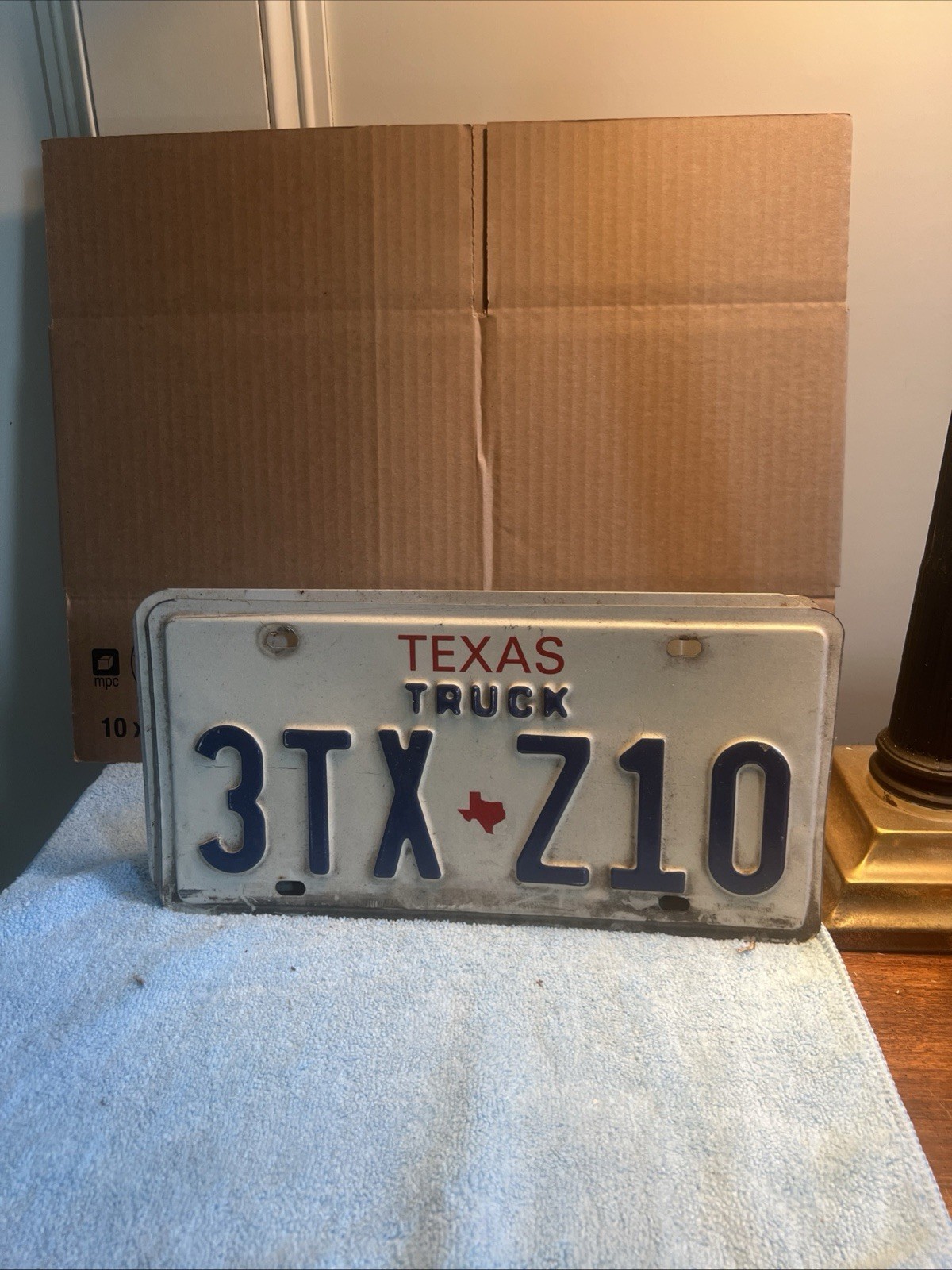 Texas License Plate Truck Vintage Embossed Texas License Plate Truck Vintage Embossed